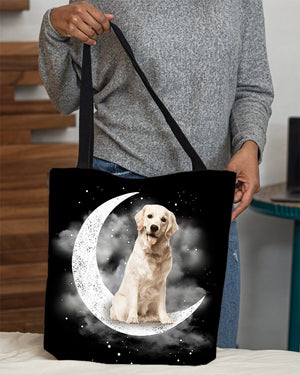 Labrador3 Sit On The Moon With Starts-Cloth Tote Bag