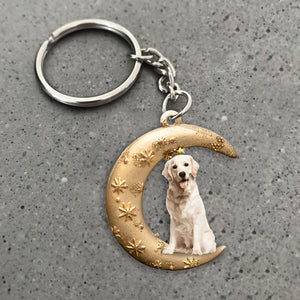 Labrador_3-Dog & Moon Flat Acrylic Keychain