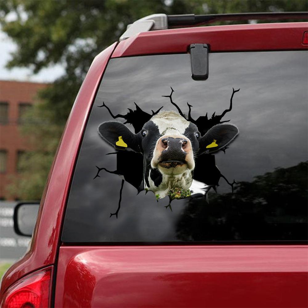 DAIRY COW CRACK STICKER CATTLE LOVER 1