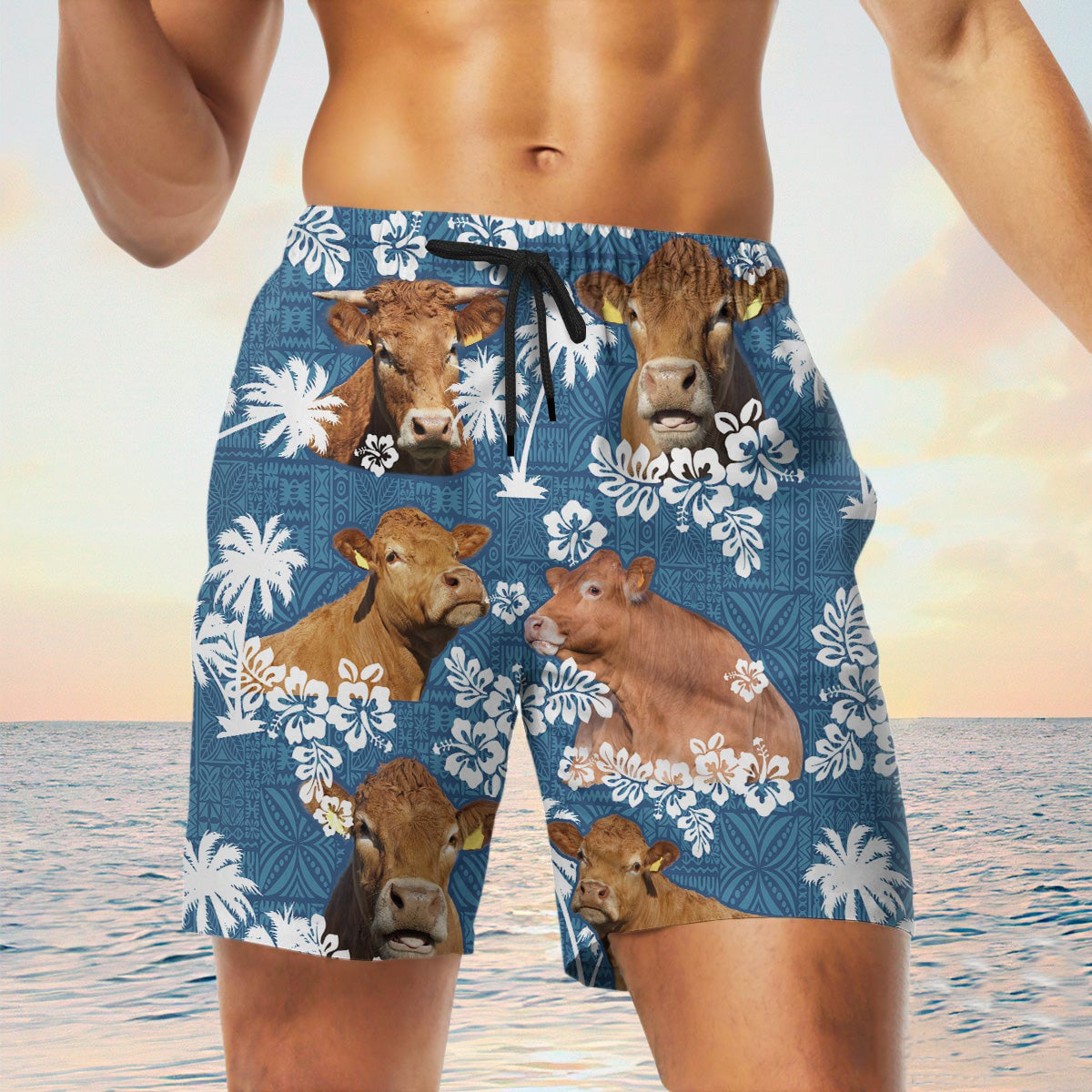 limousin Blue Tribal Shorts