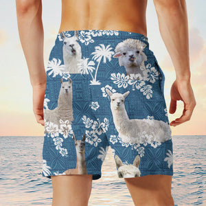 llama Blue Tribal Shorts