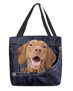 Ln  Vizsla-Dark Denim-Cloth Tote Bag