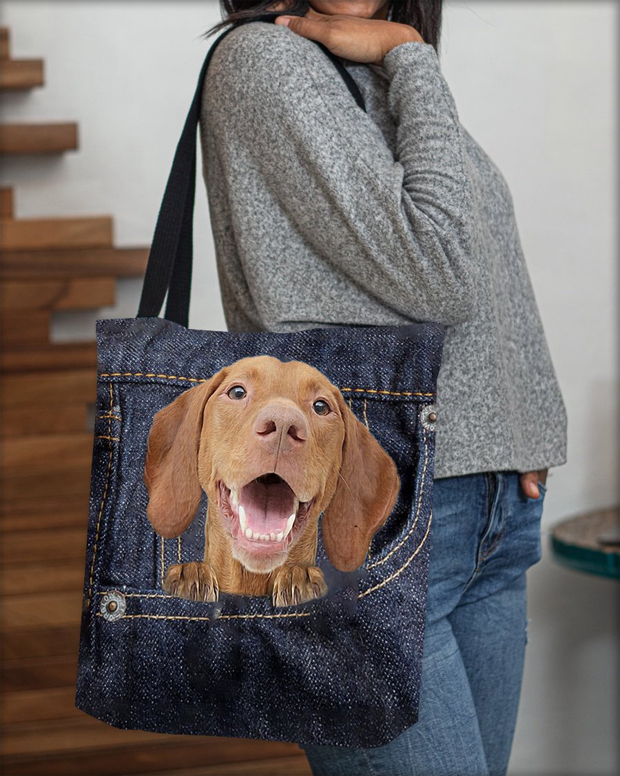 Ln  Vizsla-Dark Denim-Cloth Tote Bag