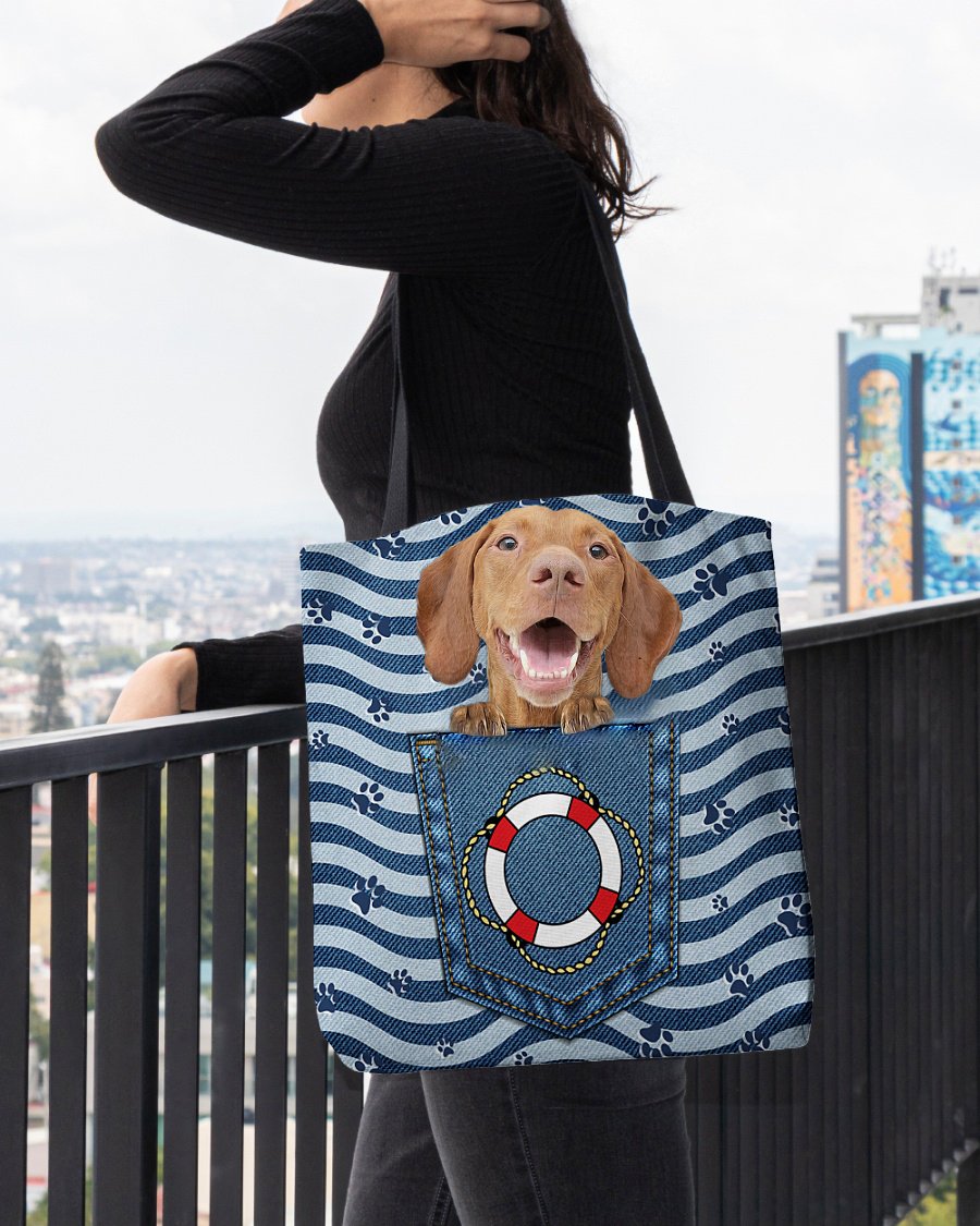 ln 2 Vizsla On Board-Cloth Tote Bag