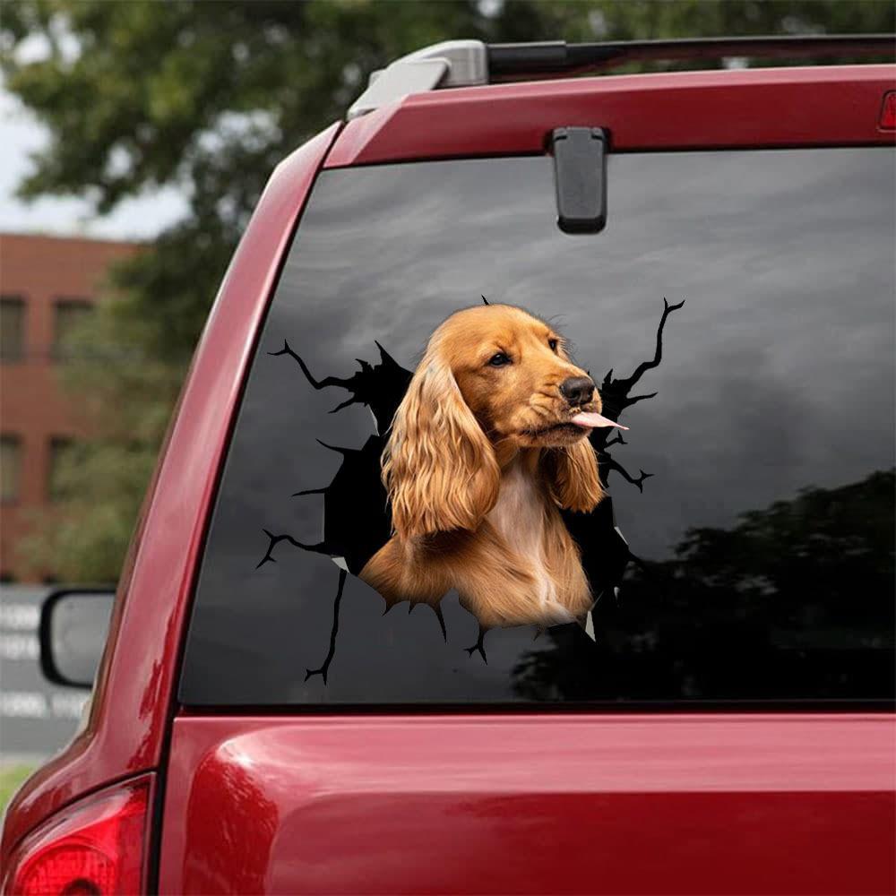 Cocker Spaniel Crack Car Sticker, Toilet Sticker, Fridge Sticker 21