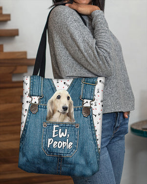 Long haired Dachshund-EW people-Cloth Tote Bag