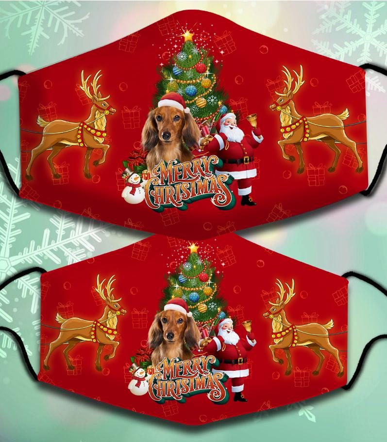 long haired dachshund-Santa Claus&Dog-Veil