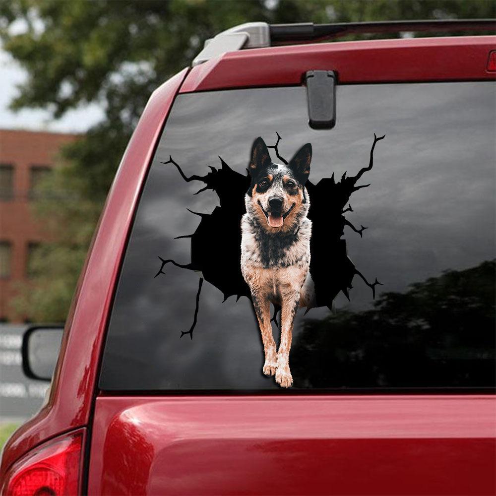 Australian Cattle Dog Crack Car Sticker 7