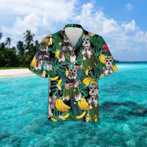 Miniature Schnauzer Summer Leaves Hawaiian Shirt 2