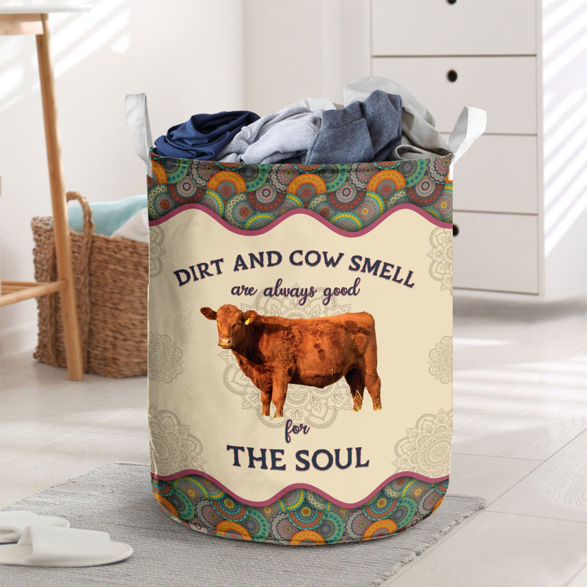 Beefmaster-Dirt And Cow Smell Are Always Good For The Soul Laundry Basket