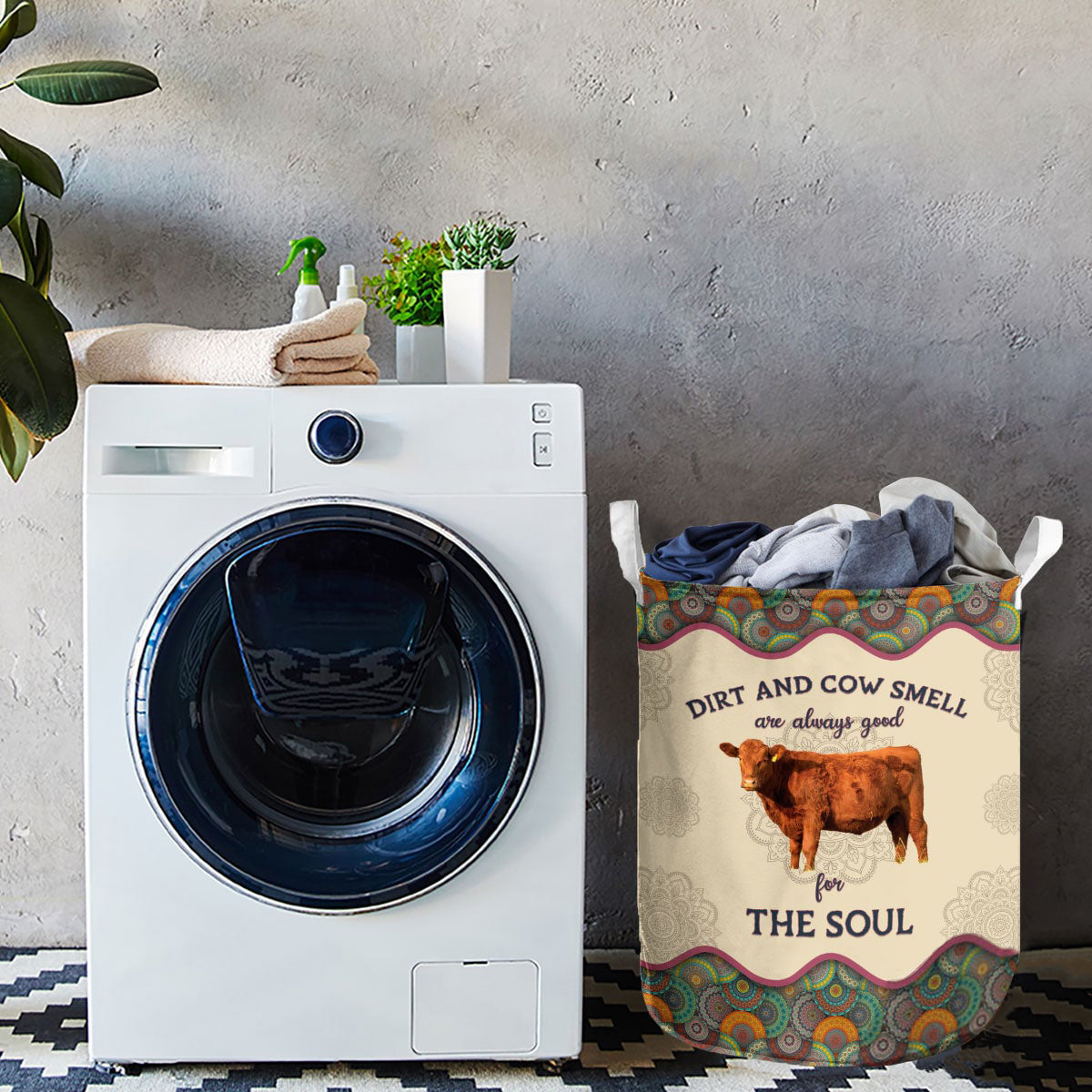 Beefmaster-Dirt And Cow Smell Are Always Good For The Soul Laundry Basket