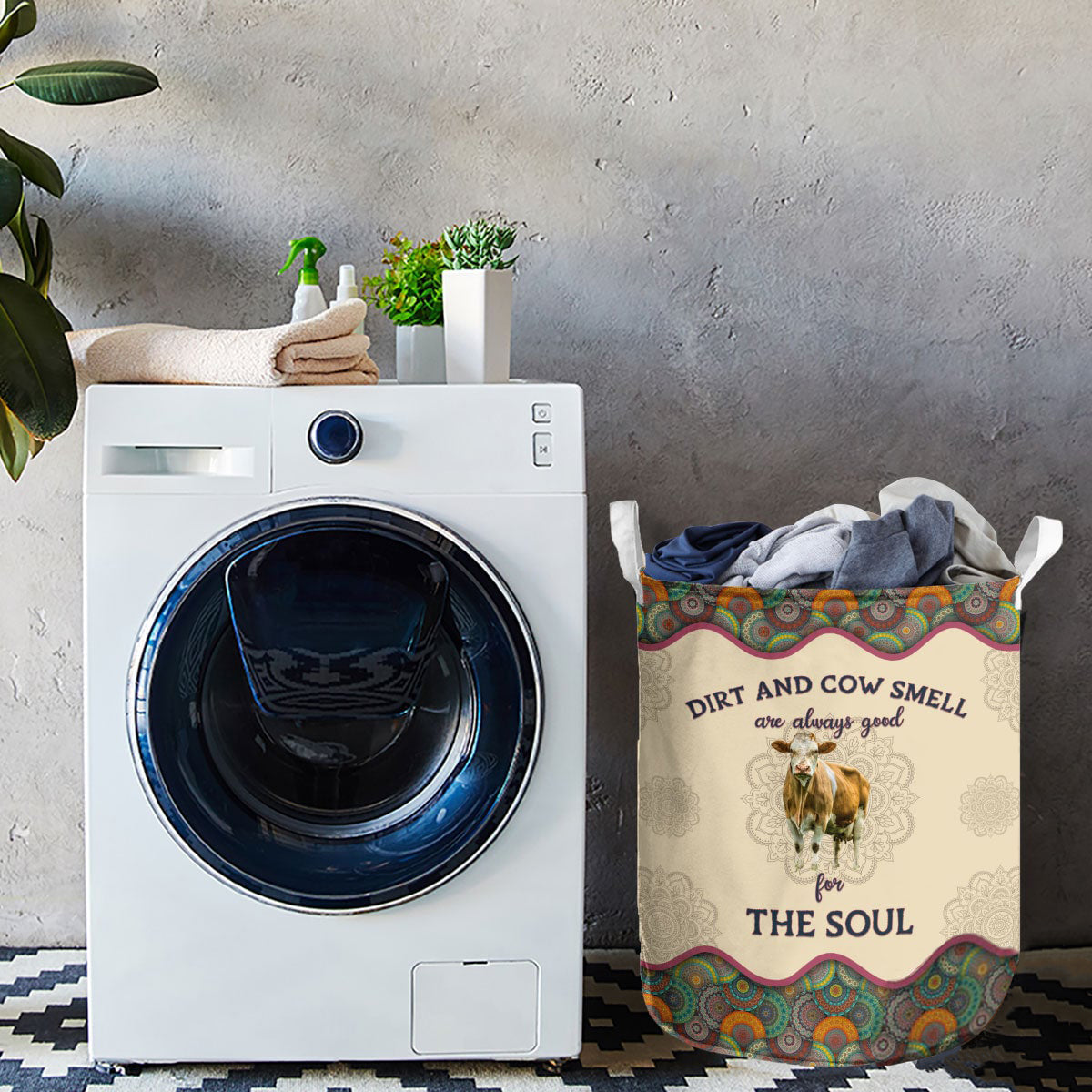 Simmental-Dirt And Cow Smell Are Always Good For The Soul Laundry Basket