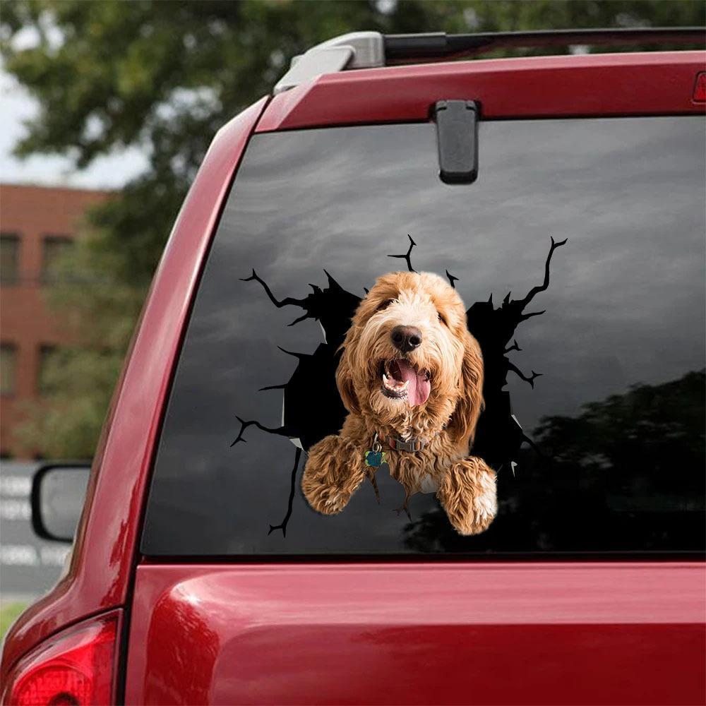 Poodle Crack Car Sticker, Toilet Sticker, Fridge Sticker 35