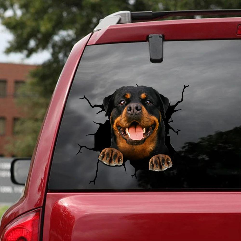 ROTTWEILER CRACK CAR STICKER 13