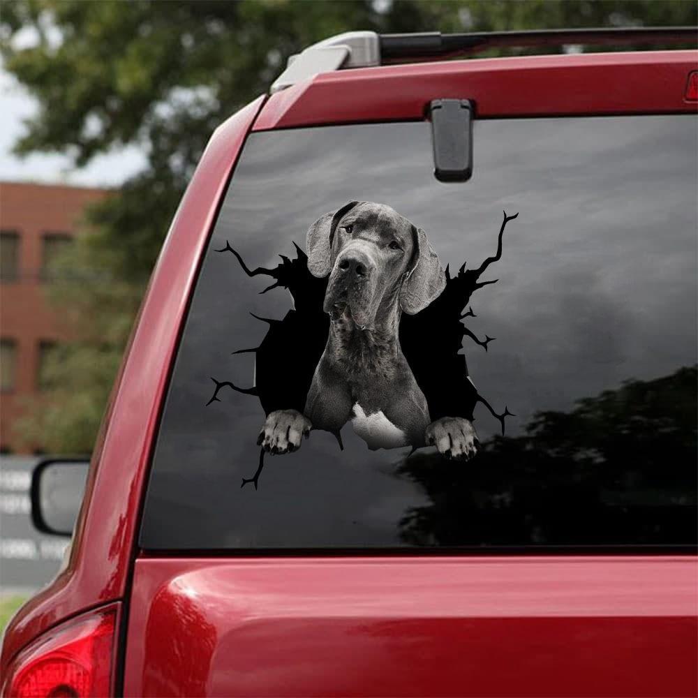 Great Dane Crack Sticker Dogs Lover 5