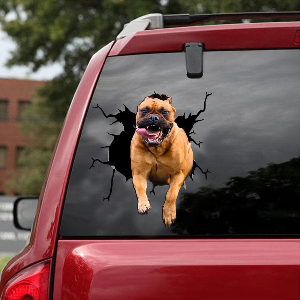 Bull Mastiff Crack Car Sticker, Toilet Sticker, Fridge Sticker 10