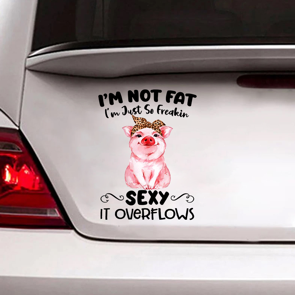 CUTE PIG CRACK STICKER ANIMALS LOVER