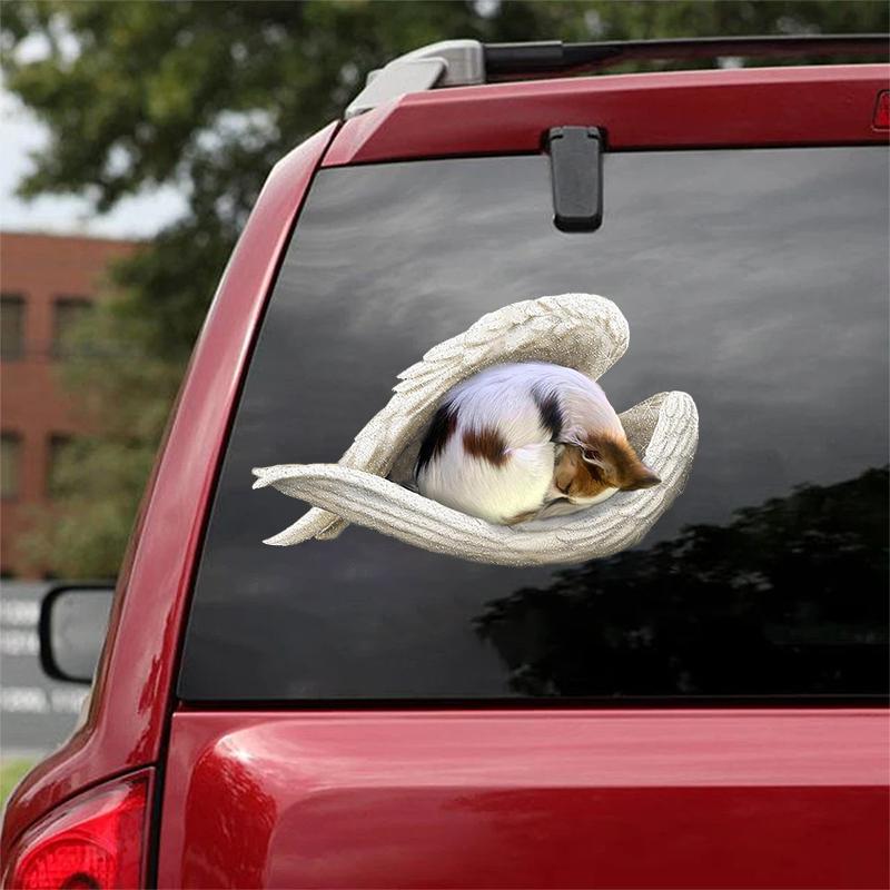 Papillon-sleeping angel CAR STICKER