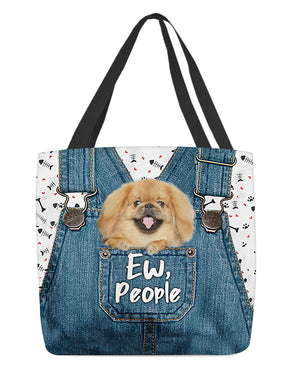 Pekingese-EW people-Cloth Tote Bag