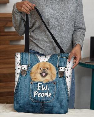 Pekingese-EW people-Cloth Tote Bag