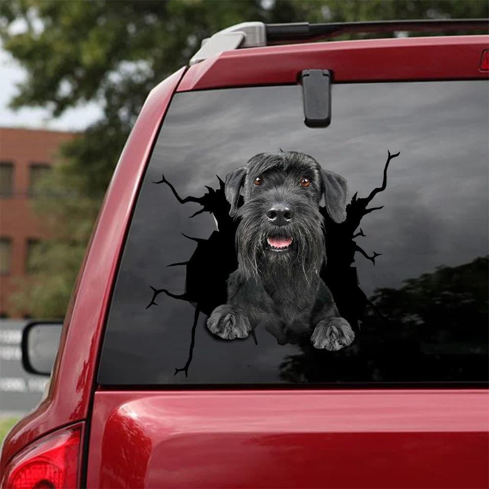 Schnauzer  Crack Car Sticker, Toilet Sticker, Fridge Sticker 14