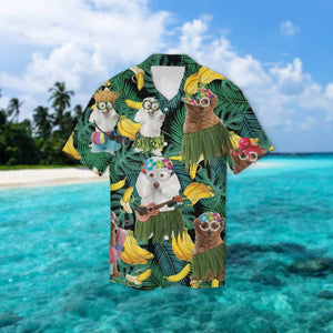 Poodle Summer Leaves Hawaiian Shirt 2