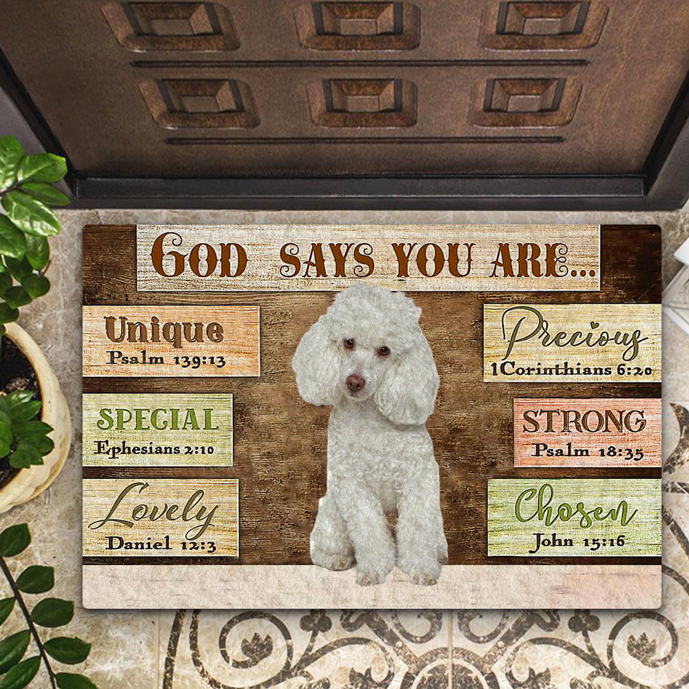 Poodle  (1) God Says You Are Doormat