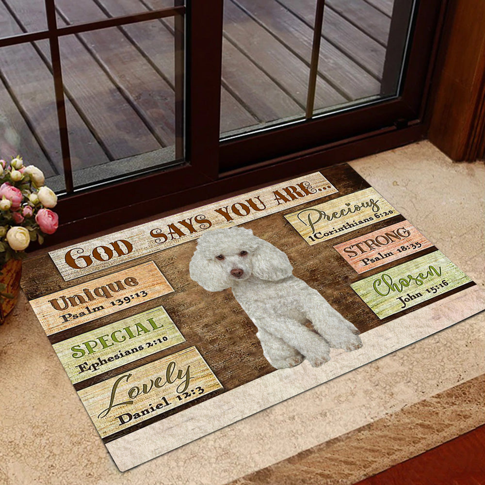 Poodle  (1) God Says You Are Doormat