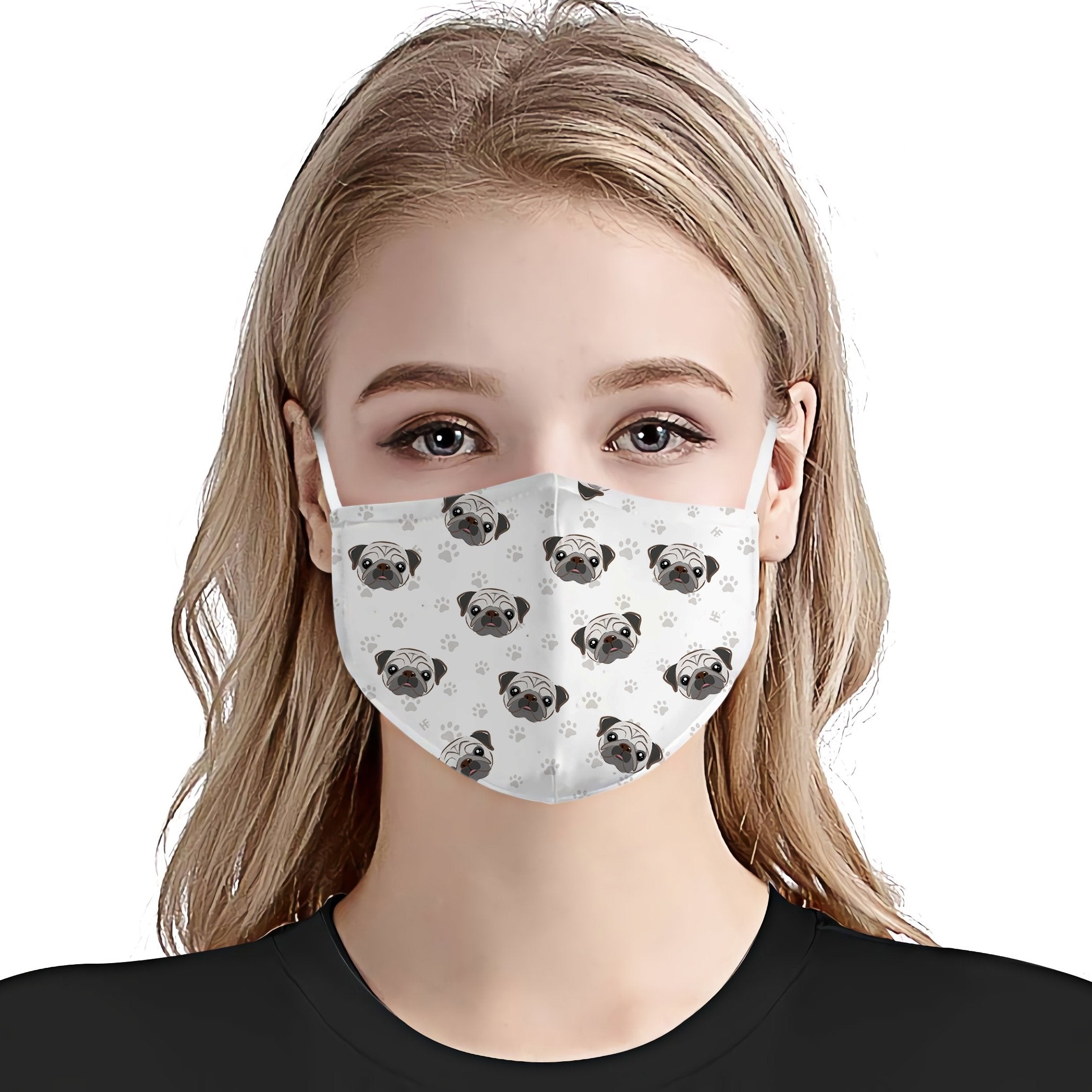 Pug Pattern EZ01 Face Mask