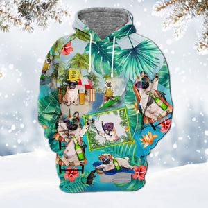 pug 1-Surfing Hoodie