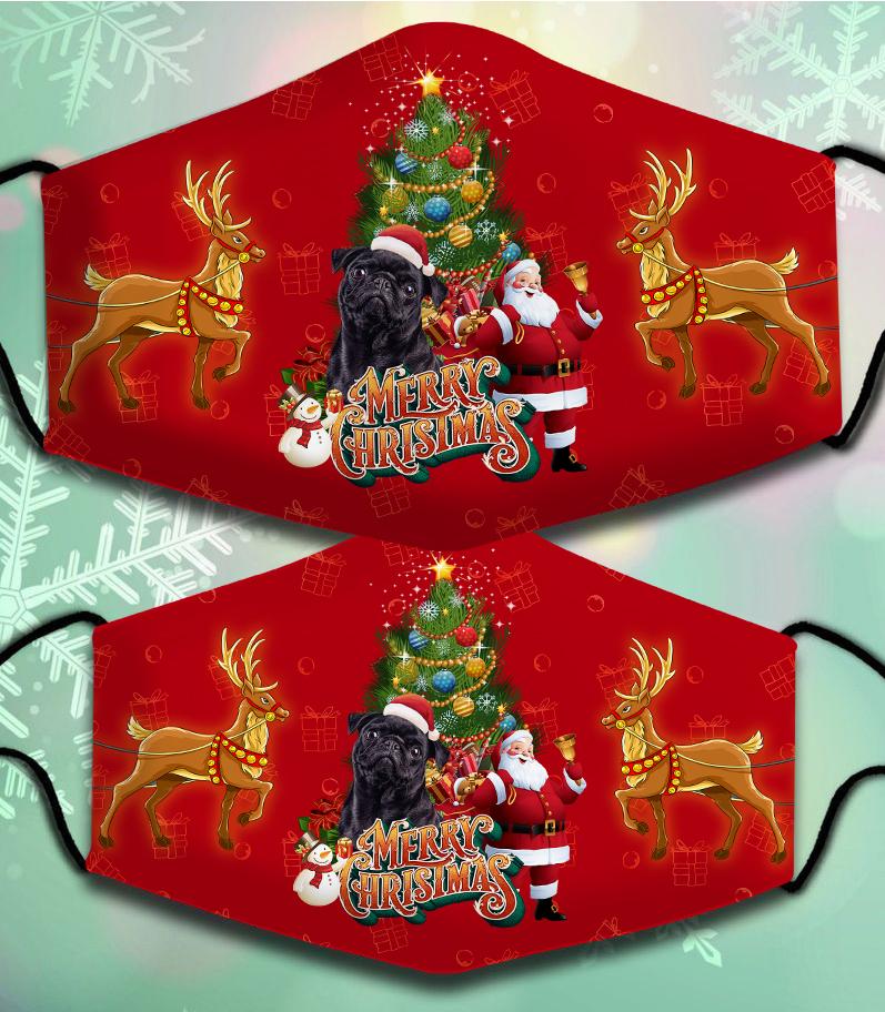 pug bla-Santa Claus&Dog-Veil