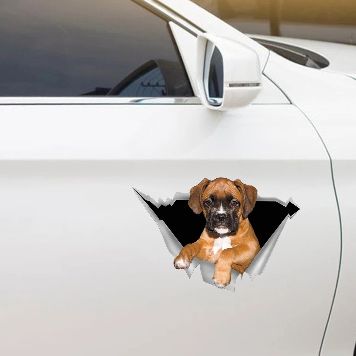 We Like Riding In Cars  Boxer Car  Door  Fridge  Laptop Sticker V2