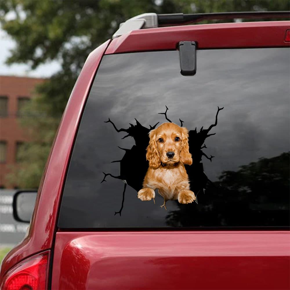 Cocker Spaniel Crack Car Sticker, Toilet Sticker, Fridge Sticker 9