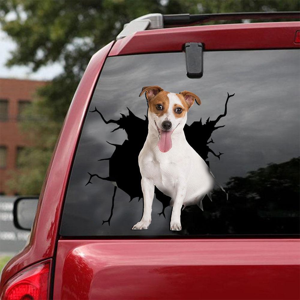 JACK RUSSELL TERRIER CRACK CAR STICKER 7