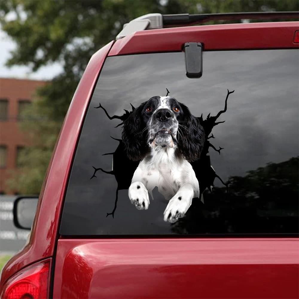 ENGLISH SPRINGER SPANIEL CRACK CAR STICKER 4