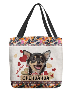 Happiness Is Having A CHIHUAHUA 1-Cloth Tote Bag