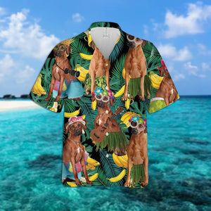 Rhodesian Ridgeback Leaves Hawaiian Shirt 2