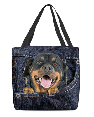 Rottweiler1-Dark Denim-Cloth Tote Bag