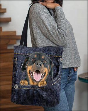 Rottweiler1-Dark Denim-Cloth Tote Bag