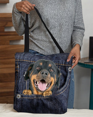 Rottweiler1-Dark Denim-Cloth Tote Bag