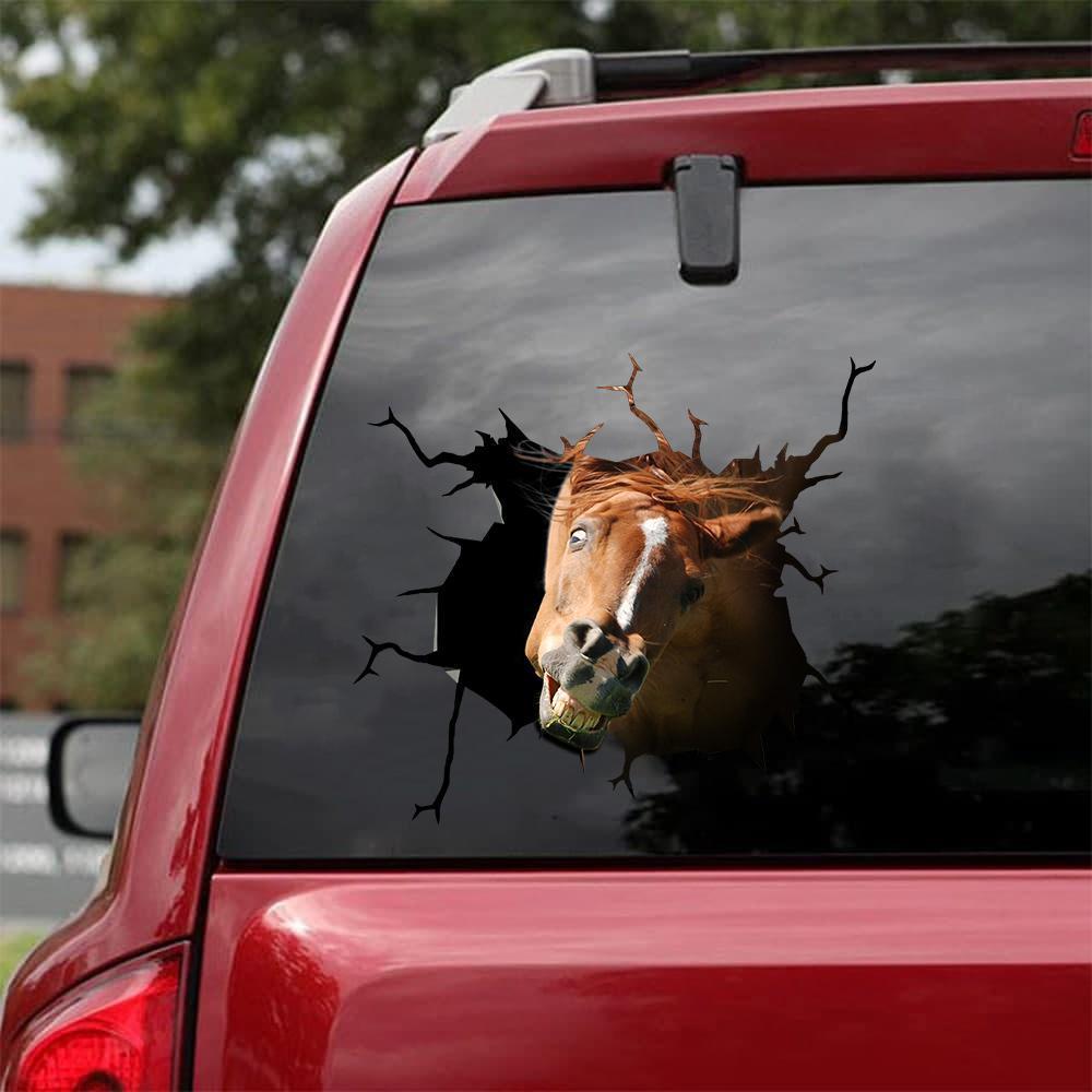 MUSTANG HORSE CRACK STICKER CATTLE LOVER