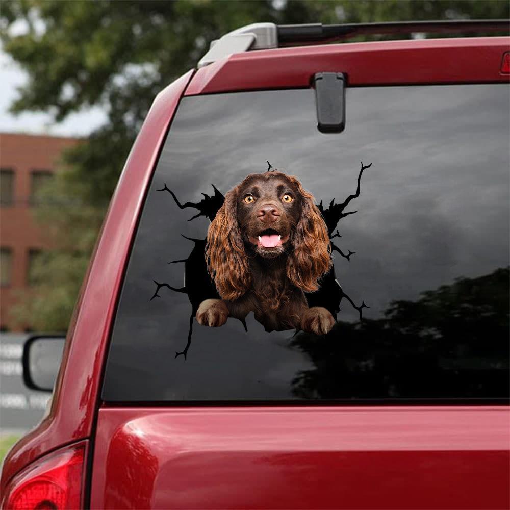 Cocker Spaniel Crack Car Sticker, Toilet Sticker, Fridge Sticker 3