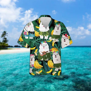 Samoyed Leaves Hawaiian Shirt 2