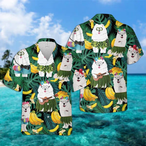 Samoyed Leaves Hawaiian Shirt 2