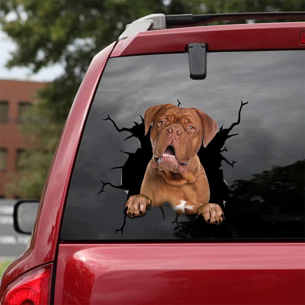 French Mastiff Crack Car Sticker, Toilet Sticker, Fridge Sticker 2