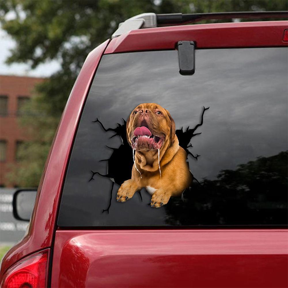 French Mastiff Crack Car Sticker, Toilet Sticker, Fridge Sticker 1