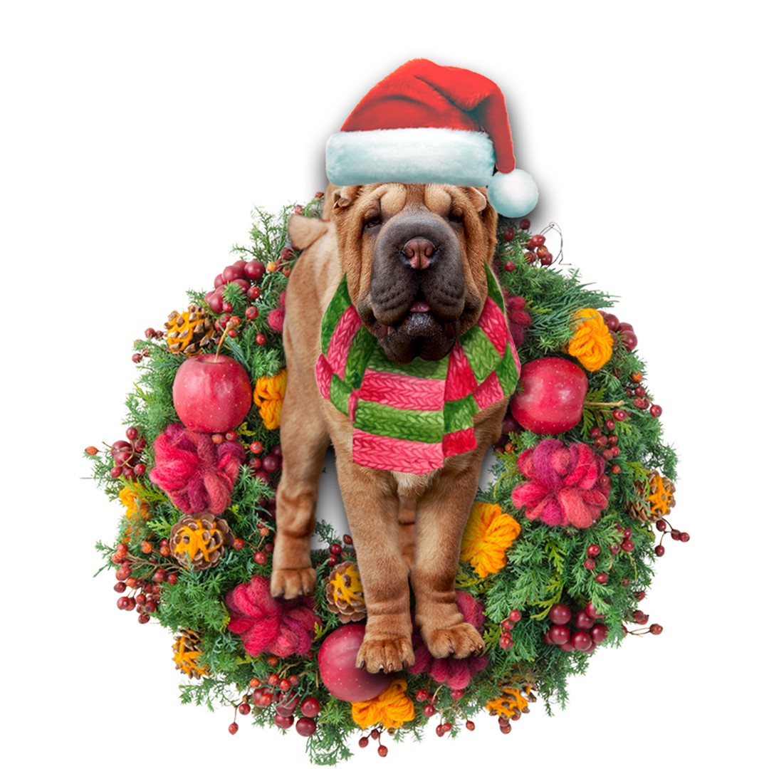 Shar Pei Christmas Ornament