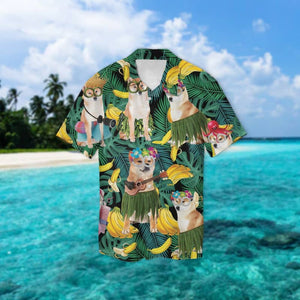 Shiba Inu Summer Leaves Hawaiian Shirt 2