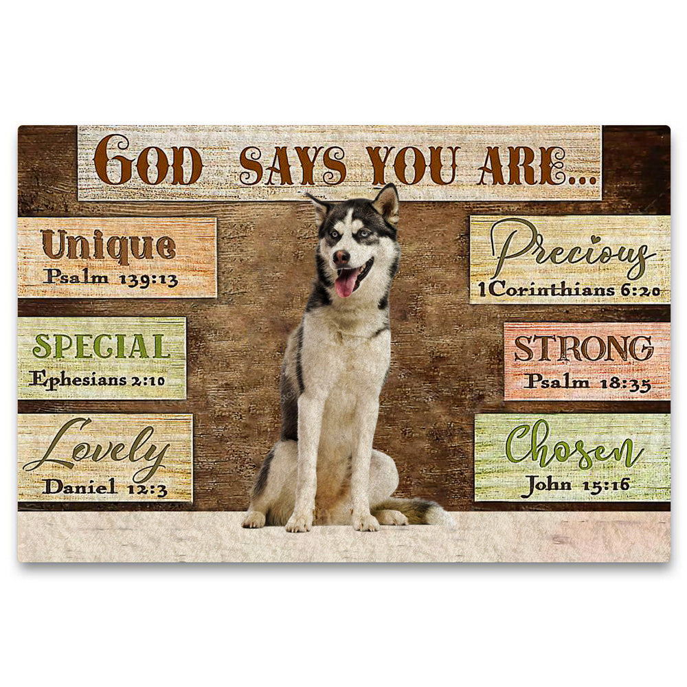 Siberian  Husky2 God Says You Are Doormat