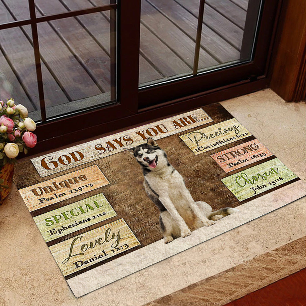 Siberian  Husky2 God Says You Are Doormat